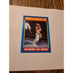 Vintage 1987 Topps WWF WrestleMania III 50 Revenge Randy Macho Man Trading Card